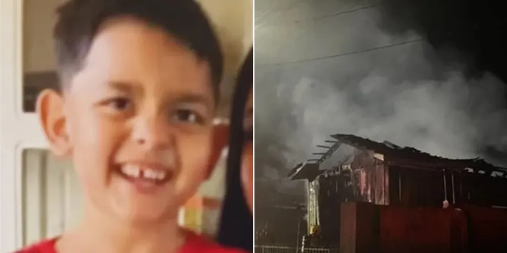 O menino não resistiu ao incêndio