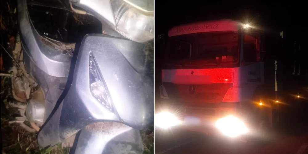 O motorista do caminhão não sofreu ferimentos