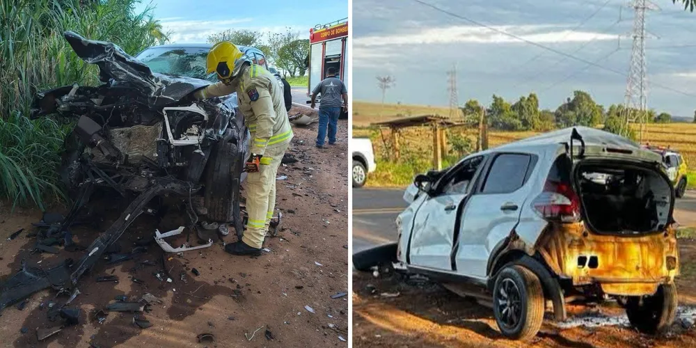 O trânsito ficou interrompido no trecho da PR-180