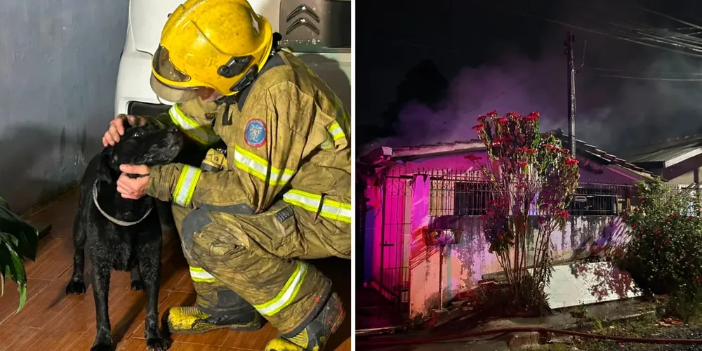 O incêndio atingiu a residência nas proximidades da Rua Certanópolis