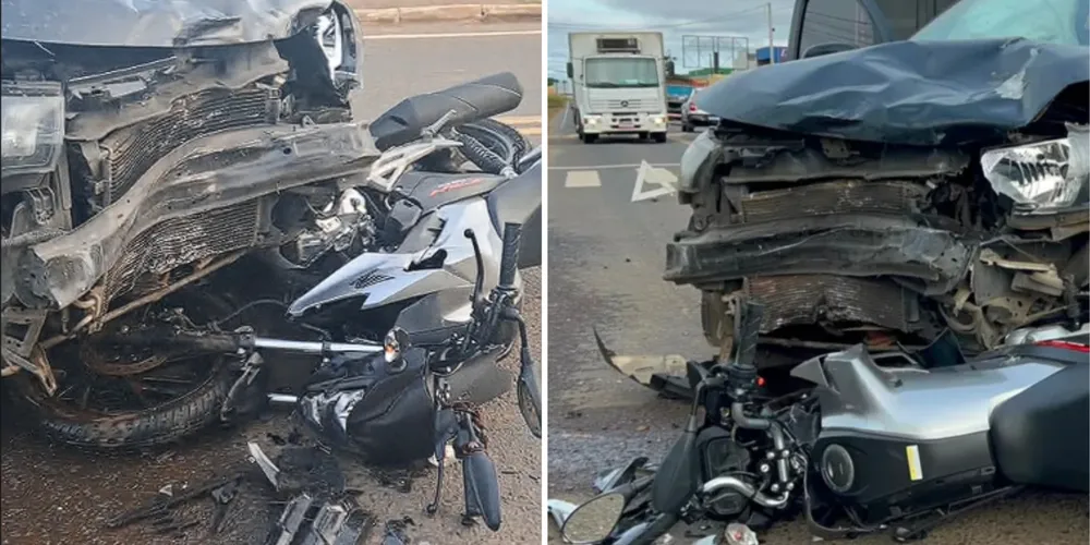 A colisão ocorreu no cruzamento da Rua José Borsato com a Avenida Pedro Vosgrau