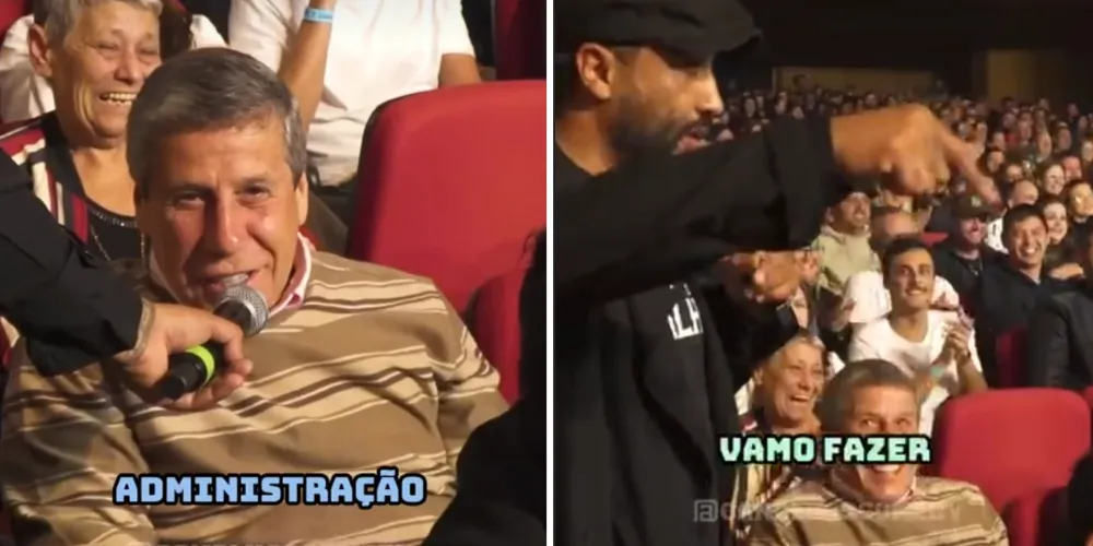 Durante o espetáculo, Halorino Jr, Rafael Aragão e Serginho Lacerda interagiram com Álvaro Góes