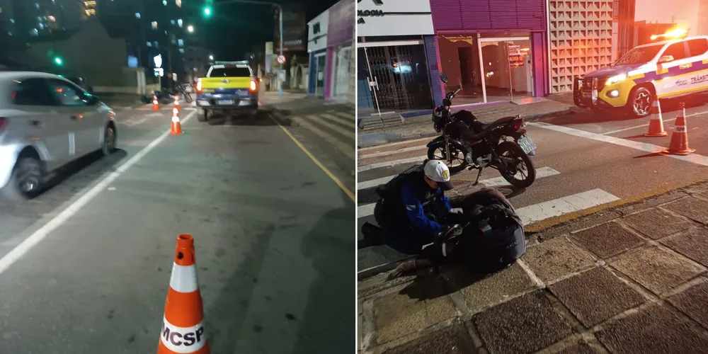 Com queixas de fortes dores na perna, a mulher foi atendida pela equipe Bravo 1 do Samu