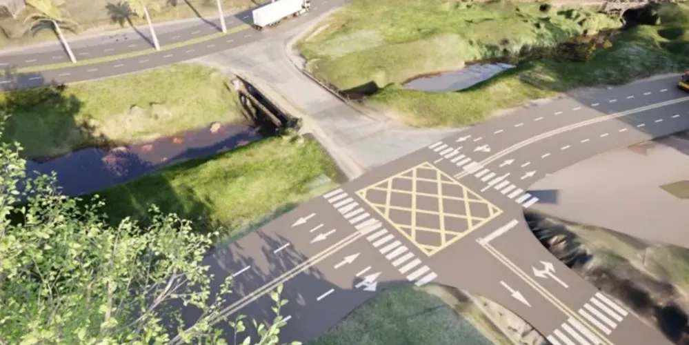 O projeto inclui a implantação de um novo viaduto sobre linha férrea