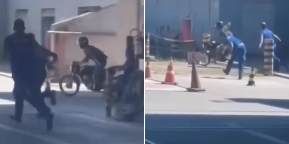Frentistas tentaram deter a fuga do motociclista