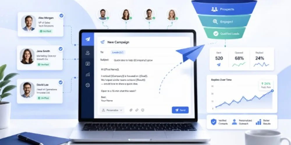 Cold email lead generation pode ser um canal eficiente de prospecção B2B quando combina segmentação precisa