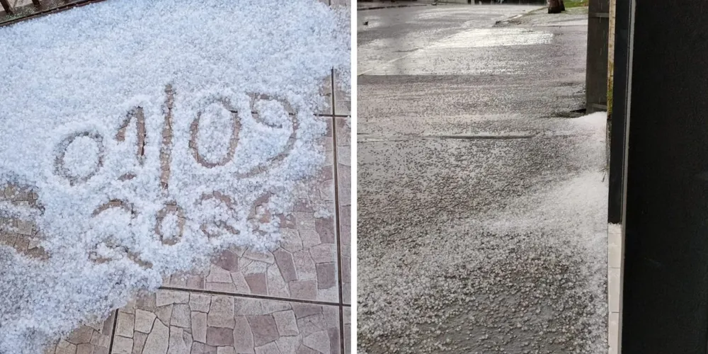 Cenário chamou a atenção de moradores e deixou diversos pontos com aparência de neve