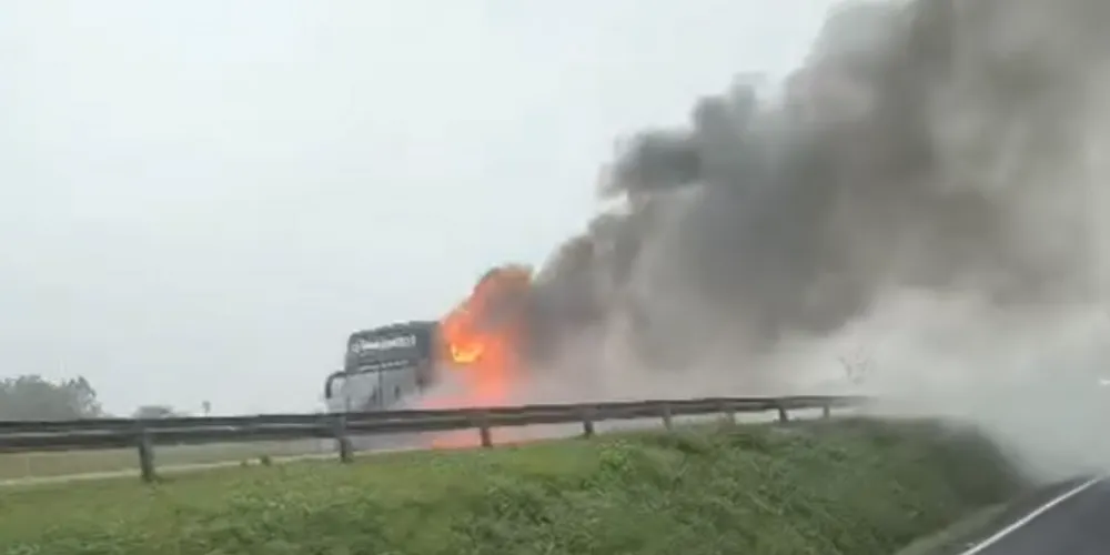 Incêndio foi registrado no km 538 da BR-376