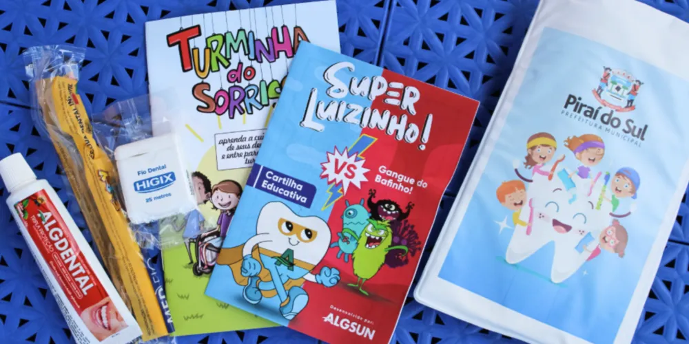 Os kits também contam com cartilhas educativas
