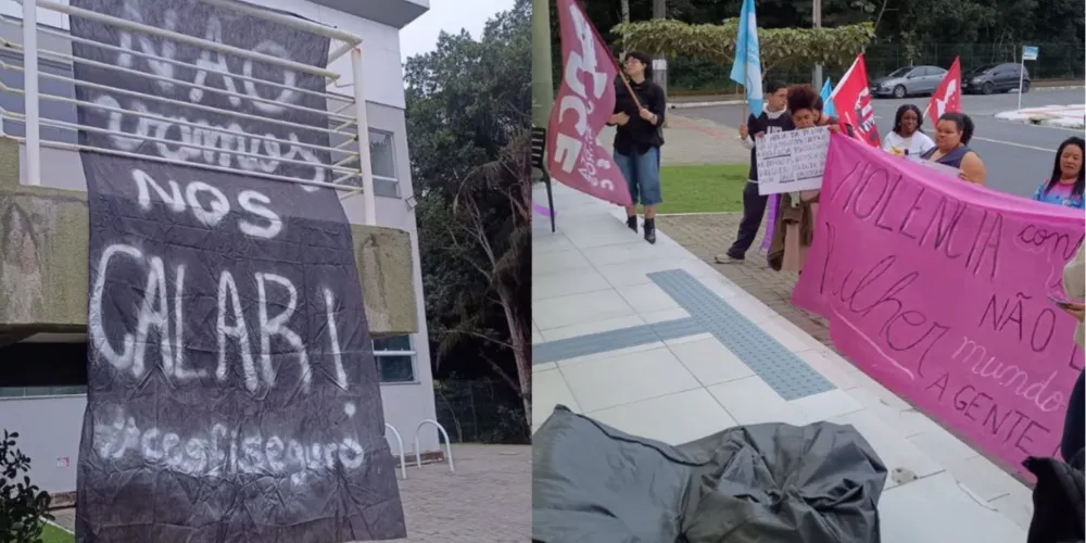 Protesto foi organizado após denúncia da lista em universidade de Balneário Camboriú