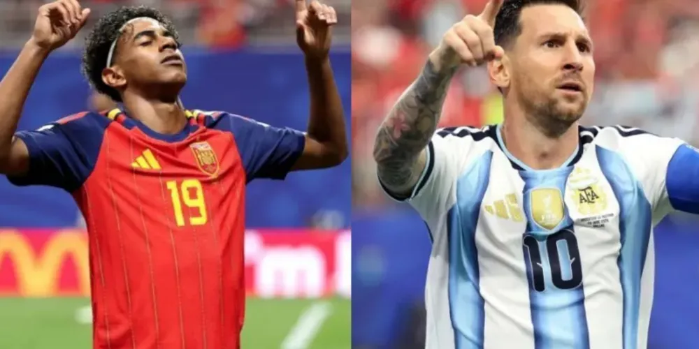 Lamine Yamal e Lionel Messi