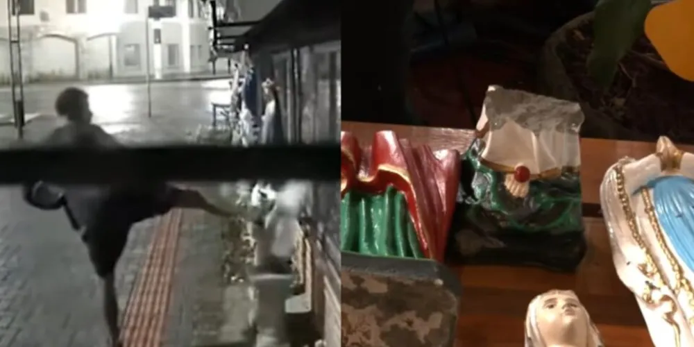 Durante o ataque, a estátua de Carlo Acutis teve os pés quebrados
