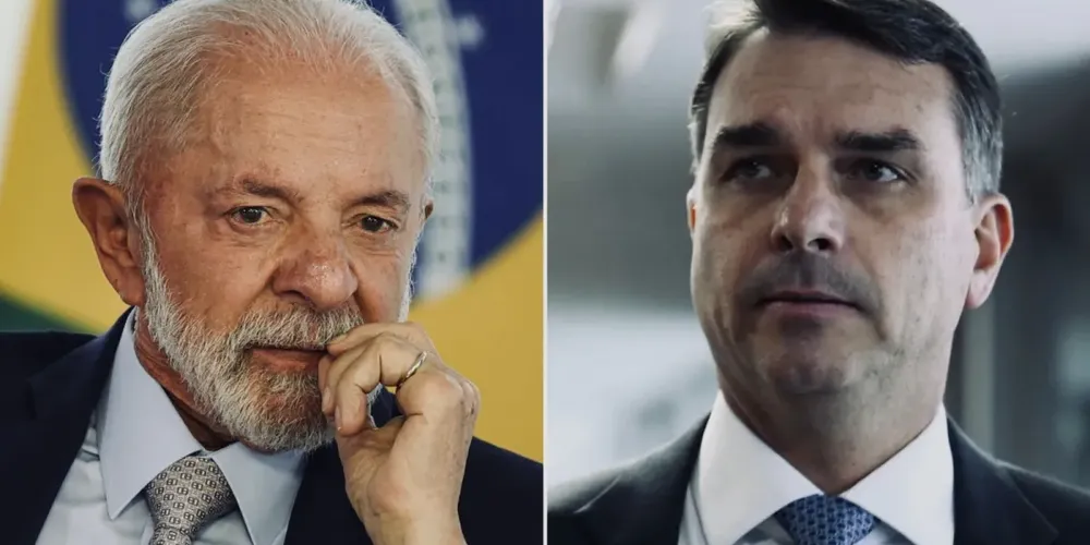 Luiz Inácio Lula da Silva e Flávio Bolsonaro