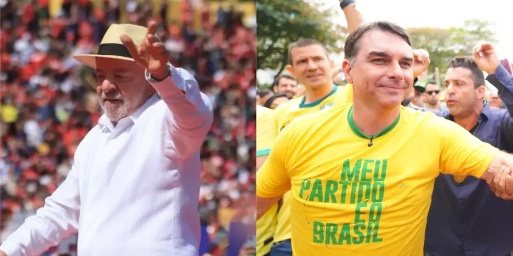 Luiz Inácio Lula da Silva e Flávio Bolsonaro