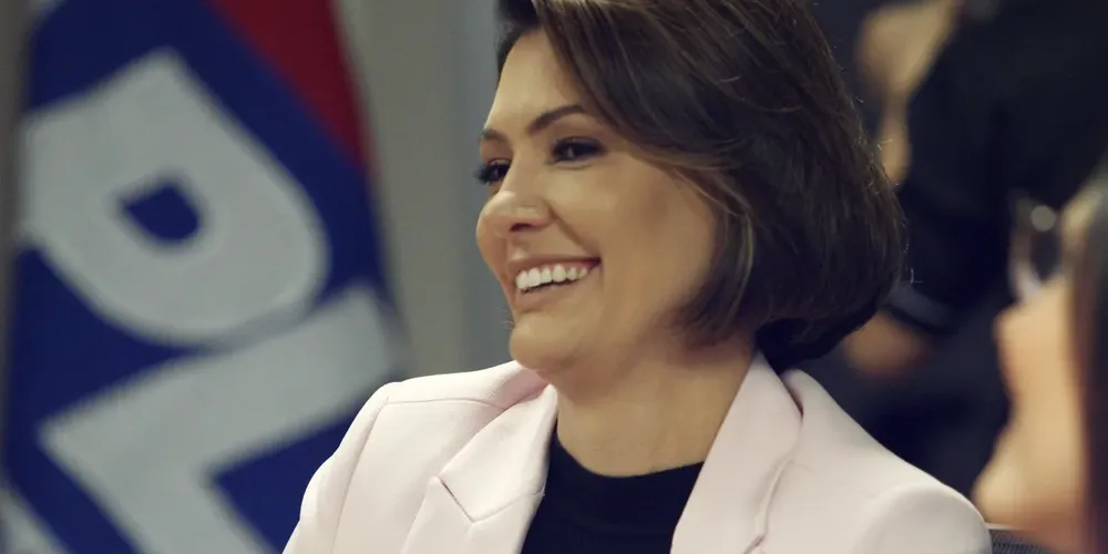 A ex-primeira-dama Michelle Bolsonaro (PL)