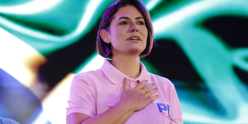 A ex-primeira-dama Michelle Bolsonaro (PL)