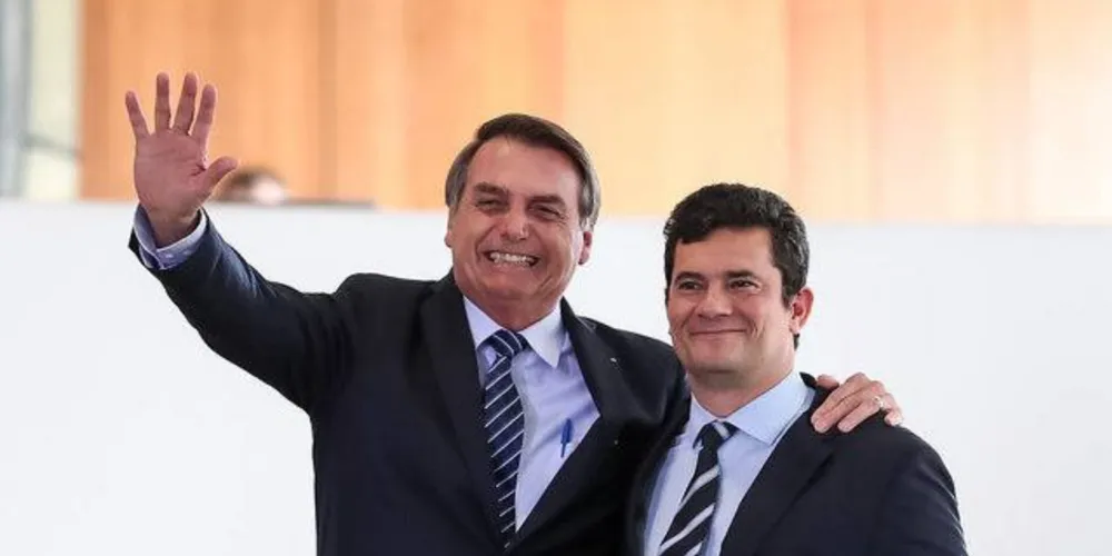 Ex-presidente Jair Bolsonaro e senador Sergio Moro