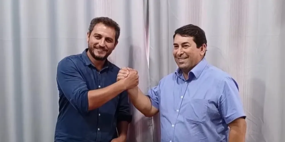 Prefeito de Ipiranga, Douglas Modesto, e prefeito de Ivaí, Orli de Cristo