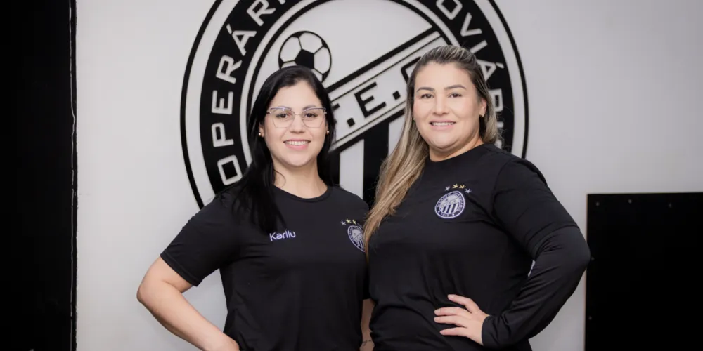 Pedagogas Adriane Presaniuk e Mariane Passos,contratadas pelo Operário Ferroviário para o trabalho voltado ao acompanhamento educacional dos atletas das categorias de base do Fantasma