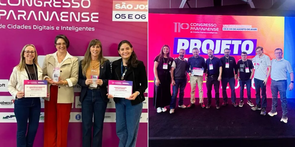 Premiação foi concedida Rede Cidade Digital durante o 11º Congresso Paranaense de Cidades Digitais e Inteligentes