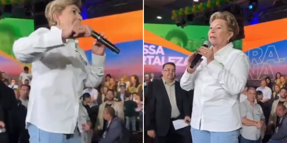 Prefeita Elizabeth Schmidt na convenção do PL