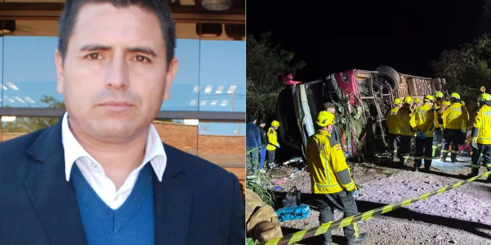 O prefeito de Colonia Independencia, José Resquín, confirmou que três familiares morreram no acidente com ônibus de dança em Santa Catarina