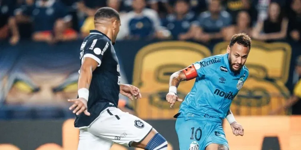 Neymar deu assistência para Rony marcar o gol da classificação do Santos sobre o Remo