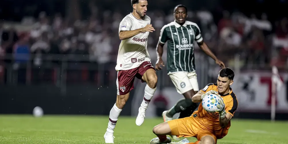 Lance de São Paulo x Coritiba pelo Brasileirão