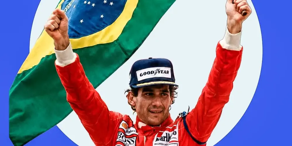 Tricampeão mundial de Fórmula 1, Ayrton Senna 'do Brasil'