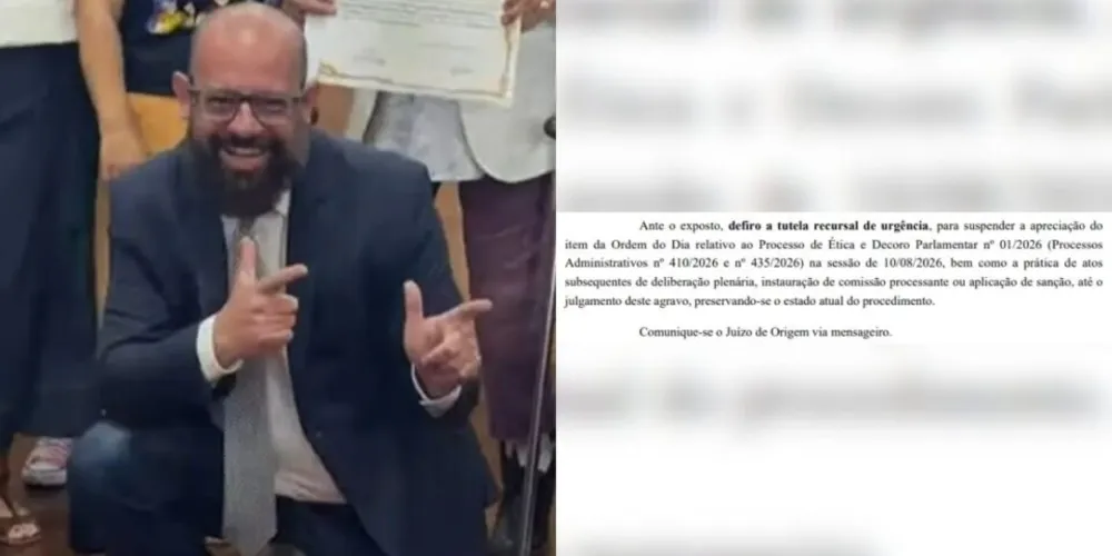 TJ-PR concede liminar e suspende votação sobre abertura de Comissão Processante contra o vereador Eder Borges