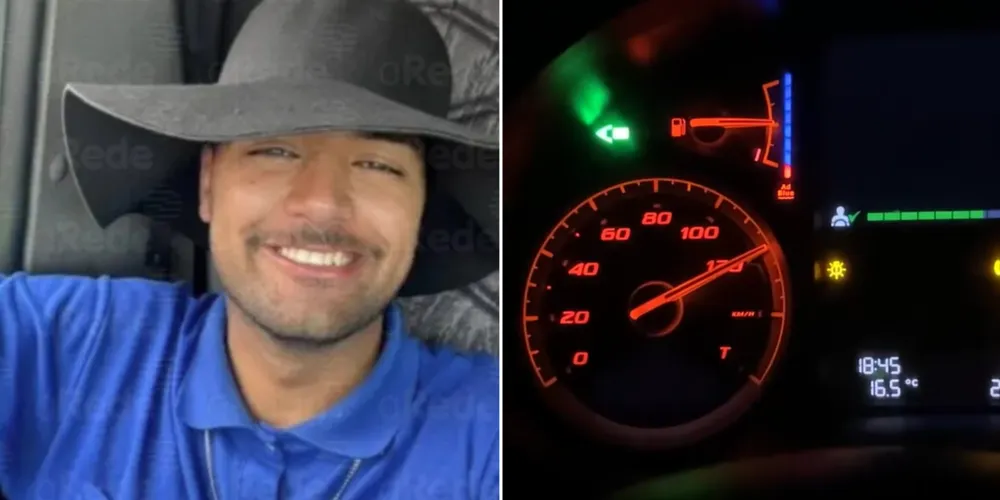 Trend registra o motorista andando além do limite de velocidade