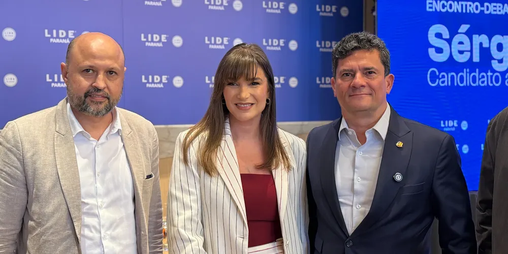 Edson Vasconcelos, Heloísa  Garrett (Pres. LIDE Paraná) e Sergio Moro