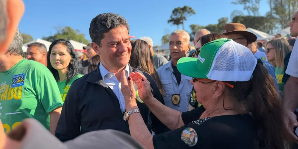 Sergio Moro (à direita), candidato ao Governo do Paraná