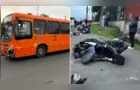 Motociclista morre após ser atingido e arremessado em acidente com um ônibus