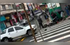 Motociclista e carro colidem em cruzamento no Centro de PG