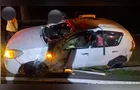 Carro com placas de PG capota e deixa seis feridos na PR-151 em Carambeí
