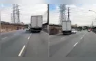 Caminhão ‘arrasta’ carro em briga de trânsito na Zona Norte do Rio; confira vídeo