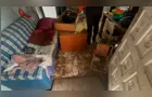 Casa é completamente destruída após alagamento na região de Uvaranas
