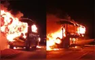 Bombeiros estavam no ônibus que pegou fogo na BR-376 e ajudam no resgate dos passageiros