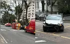 Ambulância se envolve em acidente e tomba a caminho de ocorrência no Água Verde
