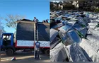 Caminhão abandonado na Ponte da Amizade escondia R$ 500 mil em mercadorias