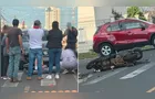 Acidente entre carro e moto deixa motociclista ferido em PG