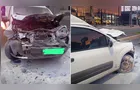 Van bate na traseira de caminhão e pega fogo em avenida de PG