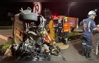 Motorista fica ferido após colidir com carreta e capotar carro na BR-369