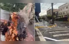 Temporal arrasta brinquedo inflável e deixa duas crianças feridas em Apucarana