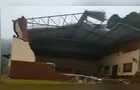 Vídeo: temporal destrói salão de igreja na Serra Catarinense