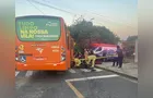 Acidente entre moto e ônibus deixa adolescente gravemente ferido em PG