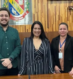 Fabianne Silva Machado (presidente); Luiz Otávio Rodrigues Ribeiro (vice-presidente) e Ana Cláudia Gonçalves Ligoski (secretaria)