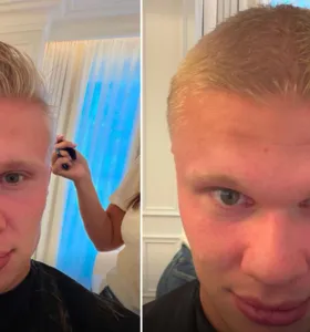 Erling Haaland, astro do Manchester City, de 26 anos