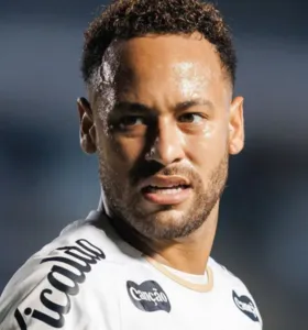 Neymar durante jogo do Santos